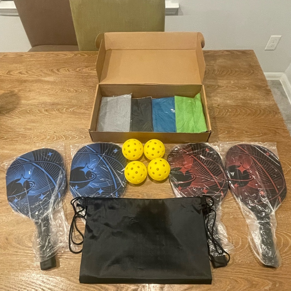 Pickleball Paddle Set with Balls